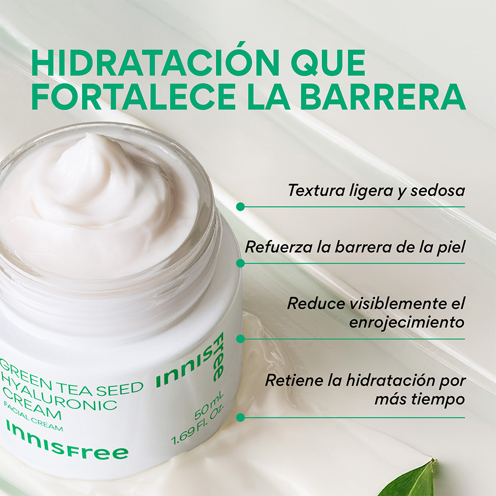 GREEN TEA HYALURONIC ACID HYDRATING CREAM FOR SKIN BARRIER REPAIR (CREMA DE T&Eacute; VERDE Y &Aacute;CIDO HIALUR&Oacute;NICO)